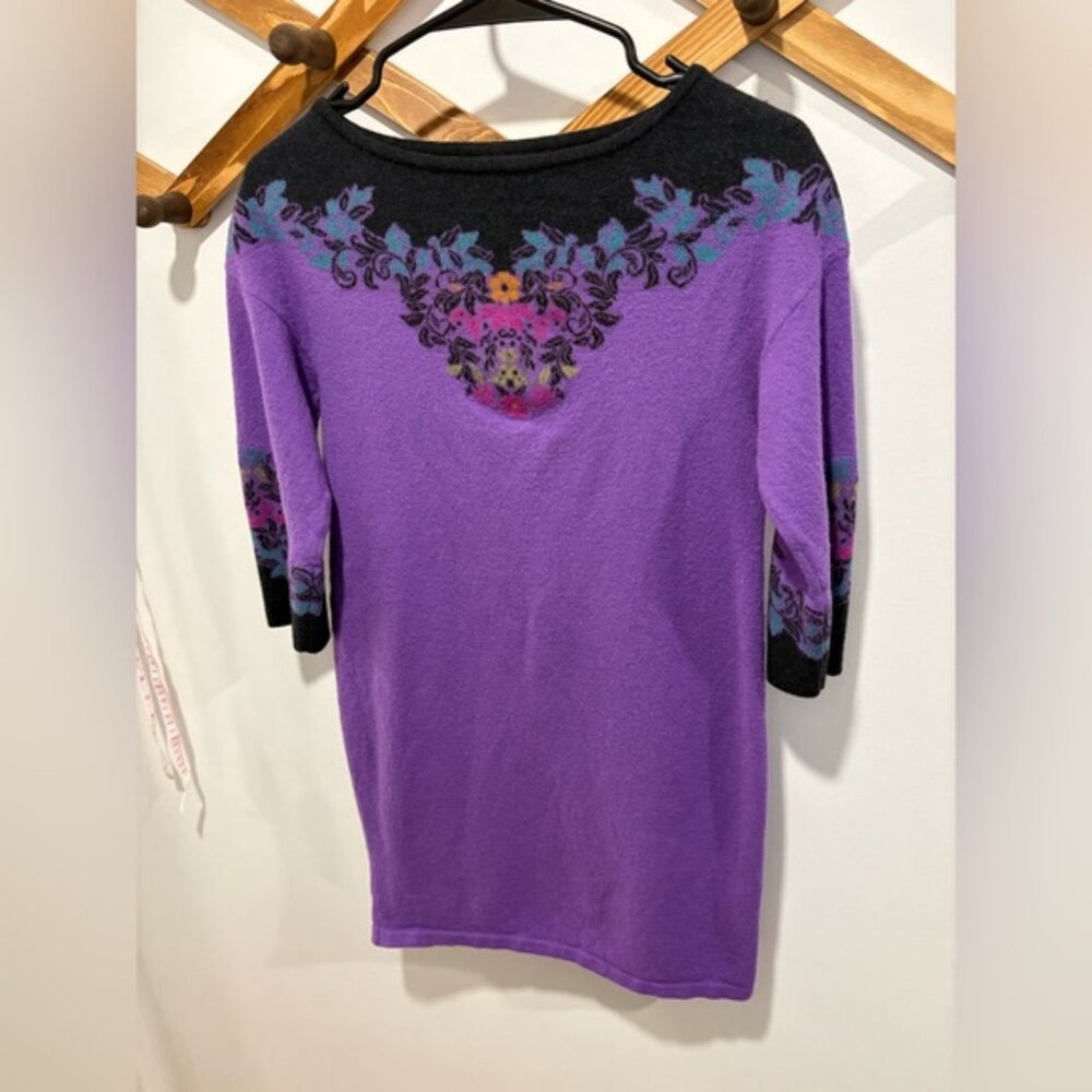 IVKO Intarsia Dress, Floral Pattern - Picture 4 of 11